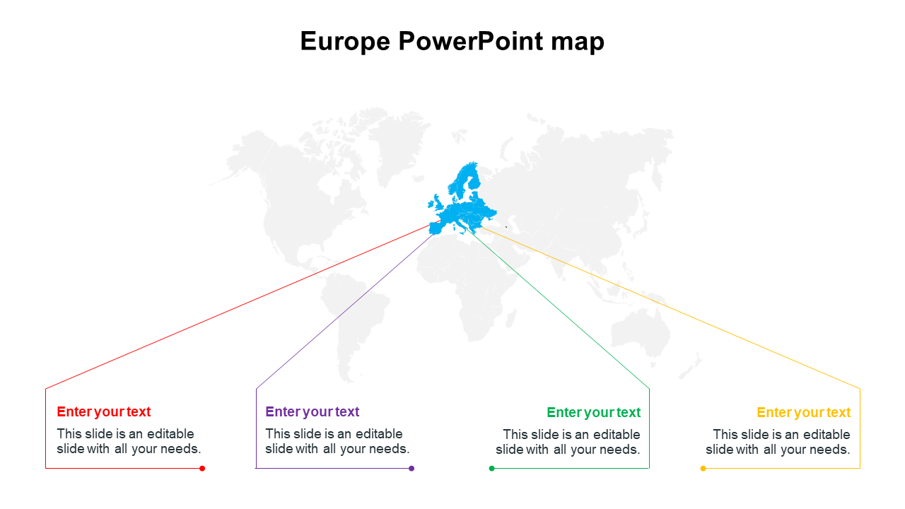 Simple Europe PowerPoint Map Presentation Themes design
